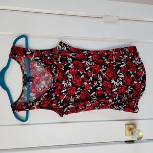 Rose sleeveless top WHBM sz L